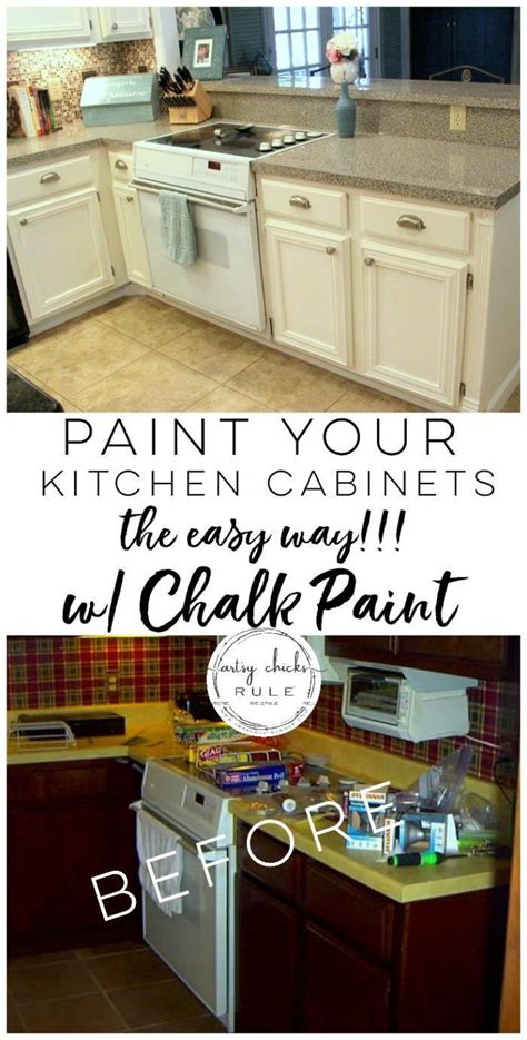 This post is all about how to paint your kitchen cabinets. Kitchen Cabinet Makeover Annie Sloan Chalk Paint | Chalk ...