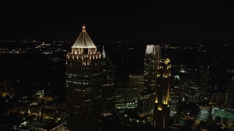 5k Aerial Video Flying By One Atlantic Center Revealing Skyscrapers