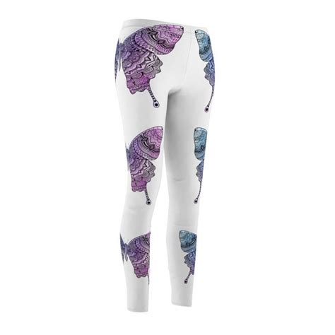 Butterfly Design Skinny Fit Leggings Yoga Or Street Wear Etsy Skinny Fit Workout Leggings