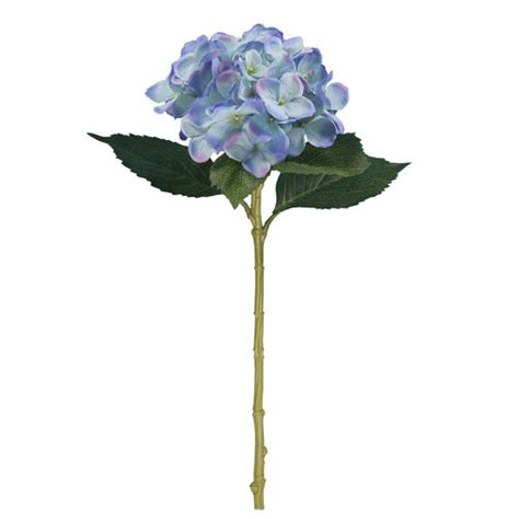 large silk hydrangea flower stems blue faux artificial hydrangea