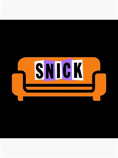 Snick Orange Couch Poster For Sale By Double Ghost Redbubble