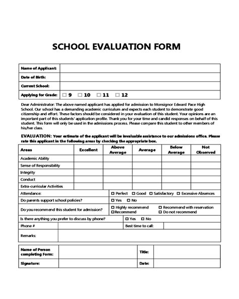 2023 School Evaluation Form Fillable Printable Pdf And Forms Handypdf