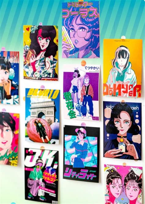 Graphic Anime Postcards Anime Postcard Set Manga Prints Gaming Prints