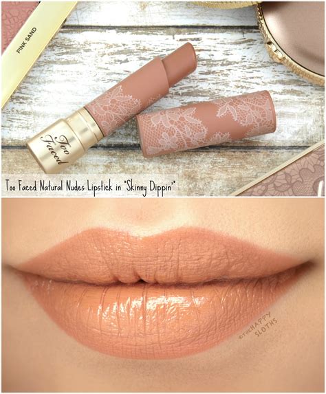 Too Faced Natural Nudes Intense Color Coconut Butter Lipstick Review And Swatches The Happy