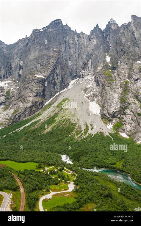 Aerial View Over Romsdalen Valley Møre Og Romsdal Norway The 3000