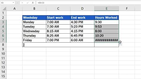 How To Calculate Hours Worked In Excel