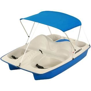Closed cell polystyrene foam flotation. Sun Dolphin 5 Seat Pedal Boat Blue With Canopy