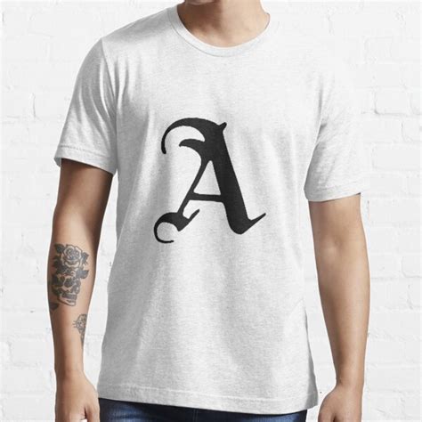 English Alphabets Black Font Letters A T Shirt By Slimo30 Redbubble English Alphabets