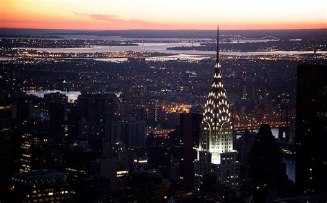 New York Manhattan Evening Dusk Sunset Night Chrysler Building