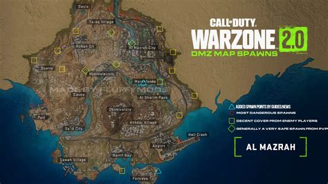 Dmz Updated Map With All 28 Spawn Points On Al Mazhra