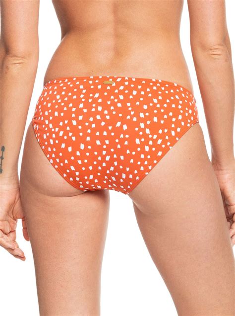 Roxy Tropical Oasis Hipster Bikini Bottom Ginger Spice New Dots For