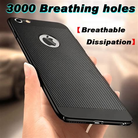 Cooling Breathing Mesh Case For Iphone 7 8 6 6s Plus Phone Case Heat