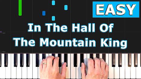 Grieg In The Hall Of The Mountain King Easy Piano Tutorial Sheet