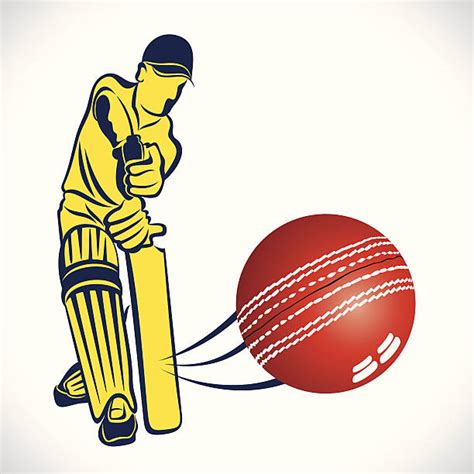 Cartoon Of Cricket Bat And Ball Illustrations Royalty Free Vector