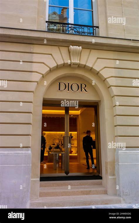 Paris France Christian Dior New Building Luxury Storefront Shops