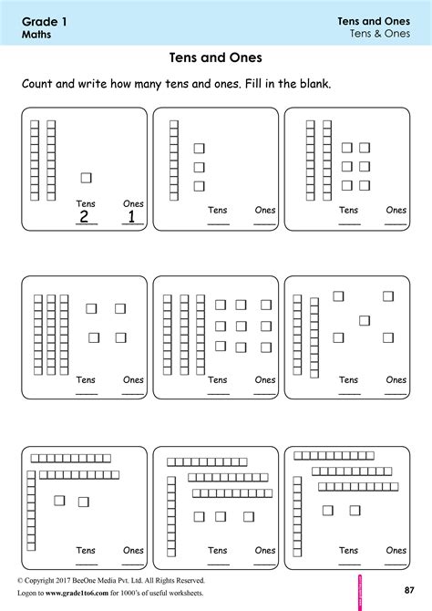 One And Tens Worksheet