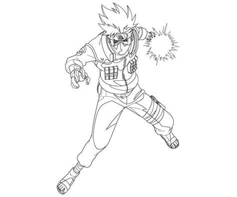 Kakashi hatake is an intelligent, serious and responsible ninja, the teacher of team seven and the sixth hokage. Kakashi Coloring Page at GetColorings.com | Free printable ...