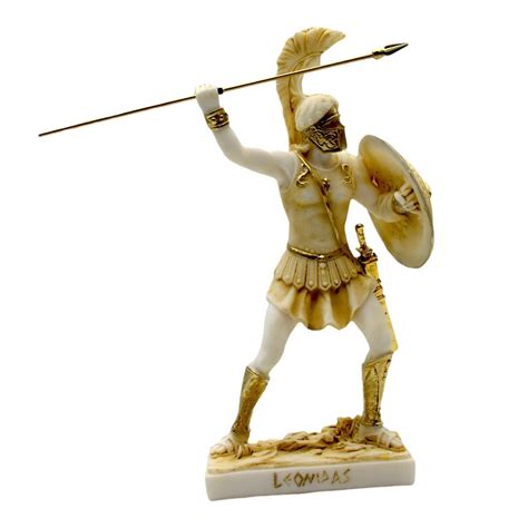 Leonidas With Spear And Shield Greek Spartan King Warrior Statue
