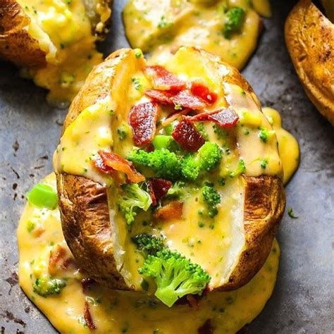 Cheesy Bacon And Broccoli Stuffed Baked Potatoes By Ohsweetbasil