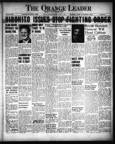 The Orange Leader (Orange, Tex.), Vol. 32, No. 193, Ed. 1 Thursday