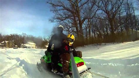 Sledding With A Snowmobile Gopro 720p Youtube