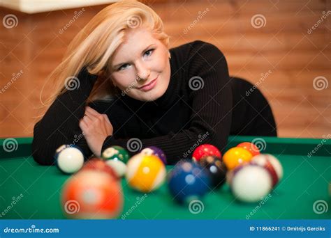 Young Sexy Girl With Billiard Balls Stock Image Image 11866241