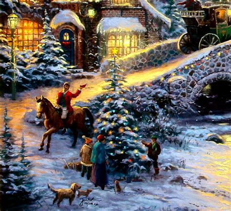 Spirit Of Christmas By Thomas Kinkade 18x27 Gallery Proof Gp Limited