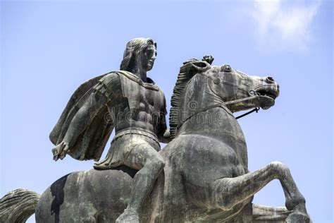 Statue Of Alexander The Great Of Macedon On The Coast Of Thessaloniki