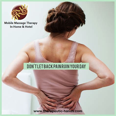 Massage Helps Relieve Back Pain In Home Lymphatic Drainage