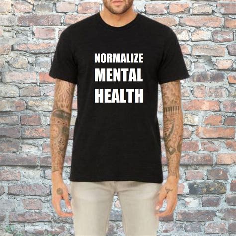 Mens Casual Comfortable Mental Health Shirt Normalize Etsy