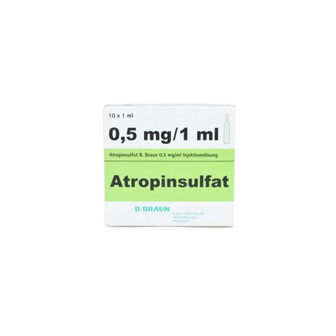 Atropinsulfat B Braun Mg Ml Glasampulle X Ml