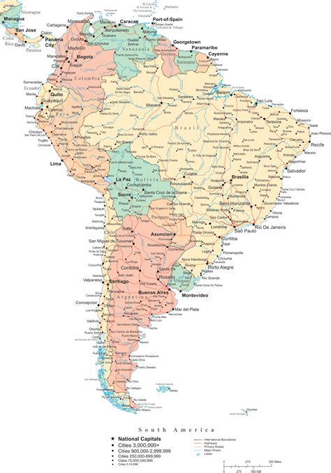 South America Political Map Full Size Ex