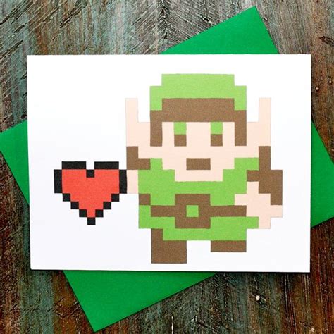 Legend Of Zelda Valentines Retro Love Greeting Card Love Cards