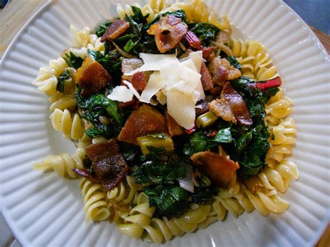 Pasta With Bacon And Chard Recipe At My Cooking Blog Wpm Flickr