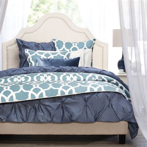 Slate Blue Valencia Pintuck Duvet Cover Queenfull In 2021 Duvet