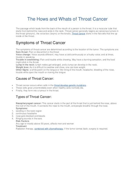 Throat Cancer Causes And Treatment Drvijay Anand Reddy
