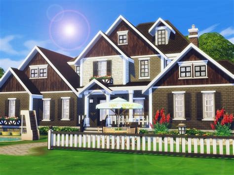 The Sims Resource Traditional Suburban House By Mychqqq • Sims 4 Downloads