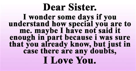 My Sister I Love You Ispecially