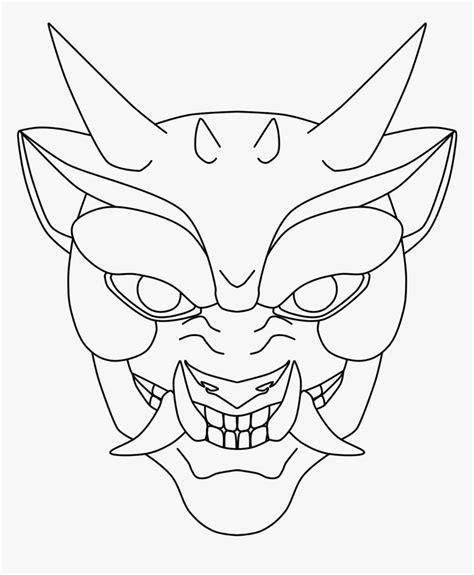 Transparent Oni Mask Png Ninjago Oni Mask Drawing Png Download Transparent Png Image Pngitem