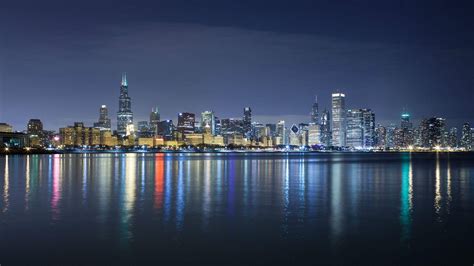 Chicago Night Cityscape Wallpapers Wallpaper Cave