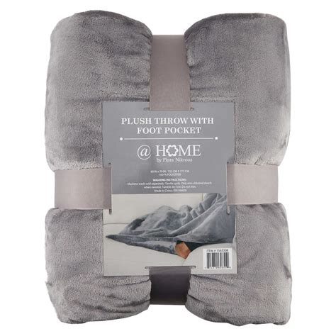 At Home Plush Throw With Foot Pockets By Flora Nikrooz 60 In X 70 In