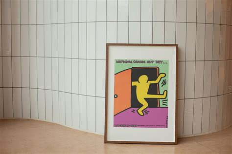 Keith Haring Print National Coming Out Day Poster Lgbtqi Etsy België