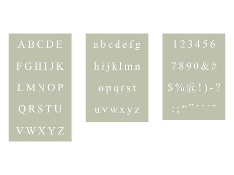 Times New Roman Alphabet Stencil Set