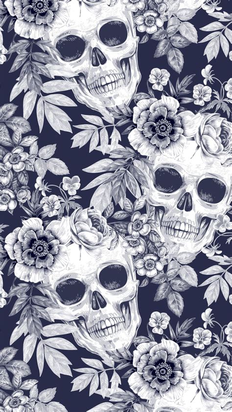 Stylish Pattern Background Skull Wallpaper Iphone Skull Wallpaper