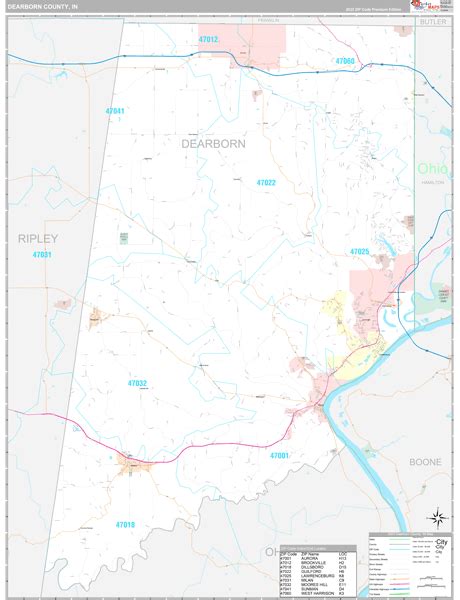 Dearborn County In Map Premium
