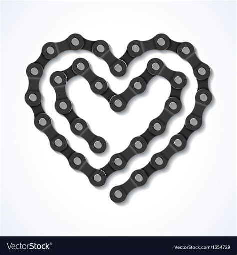 Bicycle Chain Heart Royalty Free Vector Bicycle Crafts Bike