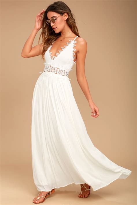 lovely white maxi dress lace maxi dress plunge neck maxi lulus