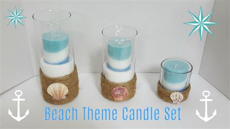 • beach themed diy dollar tree decor collaboration tutorial with jay munee diy jay munee diy beach theme the decorative balls can be put inside a glass bowl as bathroom decor, or you can add a ribbon to hang the decorative ball on wedding chairs or. DIY BEACH THEME CANDLE SET | DOLLAR TREE BEACH THEME DIY ...