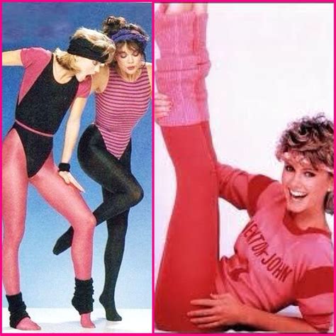 Olivia Newton John Lets Get Physical Workout Clothes And Leg