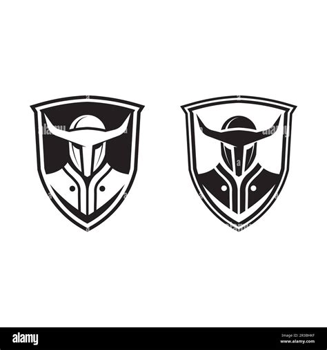 Spartan And Gladiator Logo Icon Designs Vector Stock Vector Image And Art
